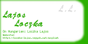 lajos loczka business card